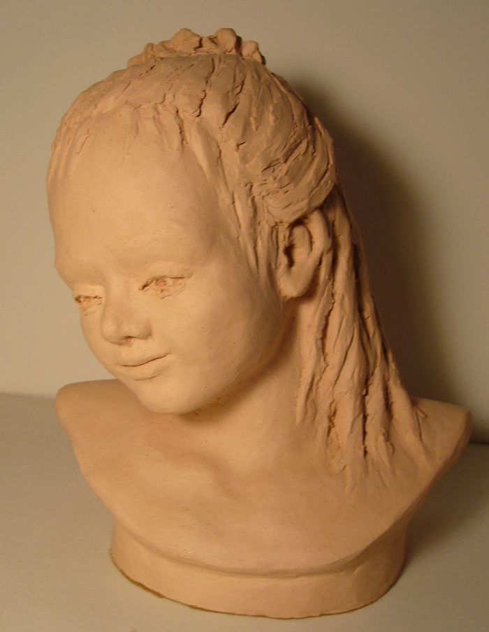 F. de Magneval - Petite fille aux cheveux longs