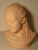 F. de Magneval - Petite fille aux cheveux longs