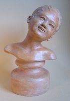 F. de Magneval - Fillette au chignon riant