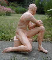 F. de Magneval - Nu assis tournant